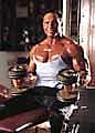 Bill holding dumbbells