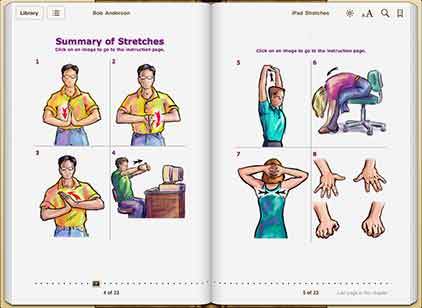 iPad Stretches sample page layout