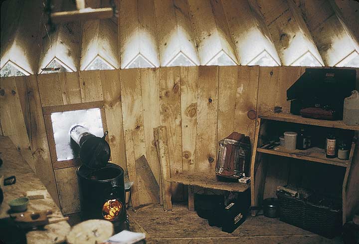 Inside a Travel Study Community School yurt in Franklin, N.H., 1968
