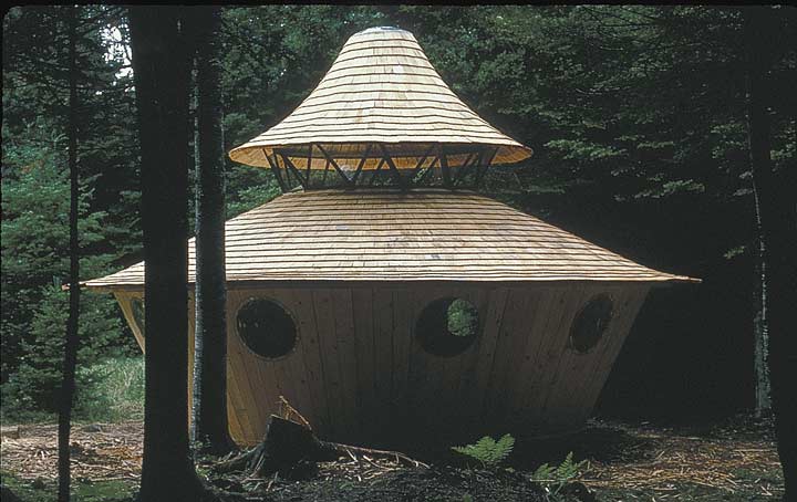 Helen Nearings yurt at Harborside, Maine, 1990