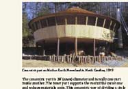 Concentric yurt on Mother Earth News land in North Carolina, 1979