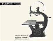 100-year-old classic 36" boatbuilder's bandsaw with two wooden wheels