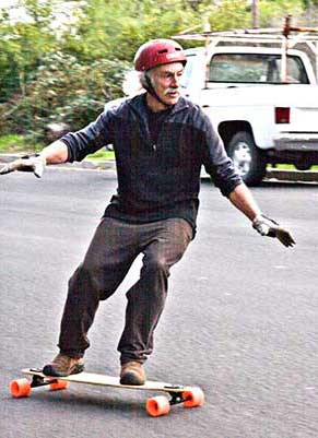 Lloyd on his Loaded Dervish longboard