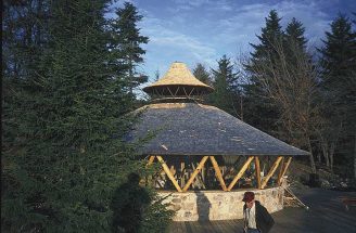 wooden yurt